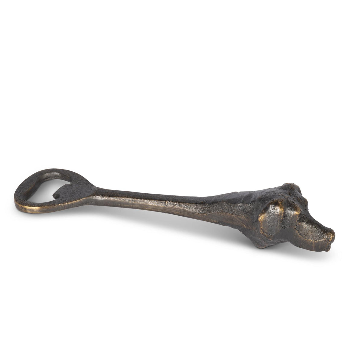 Blackened Brass Dog Bottle Opener, 5.5"L