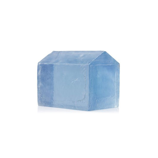 Blue crystal block on a white background