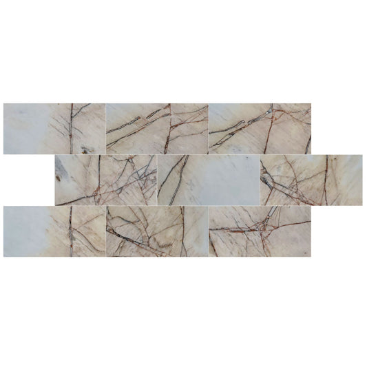 Agora Gold White Exotic Marble Polished Floor and Wall Tile - Large Format - Livfloors Collection