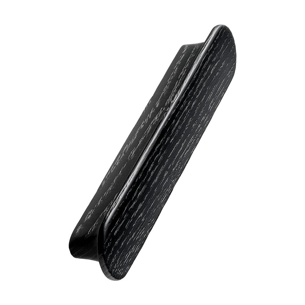 Lacquered Black Wood "Tuba" Cabinet Knob and Drawer Pulls