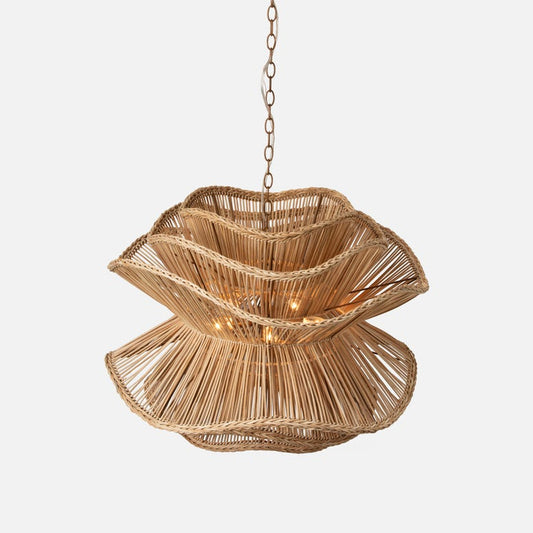 Alondra Chandelier Natural Rattan 30"D x 23"H