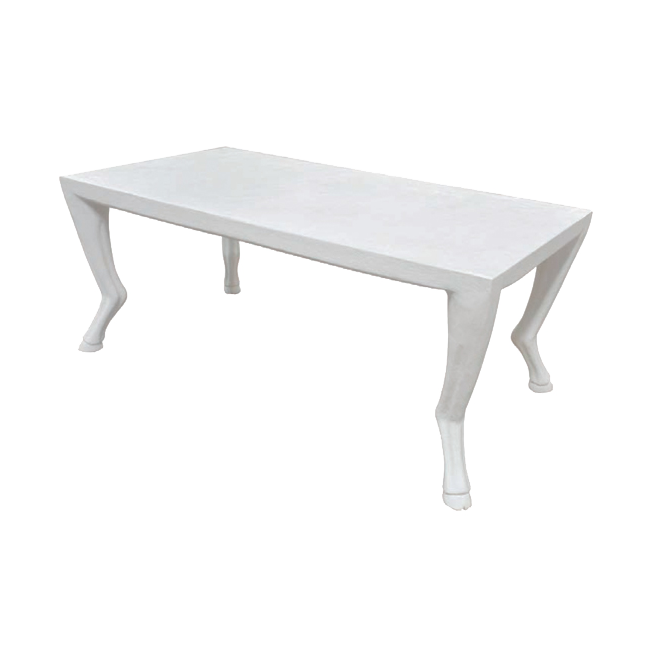 Faline Library Table in Frost White by Oly Studio