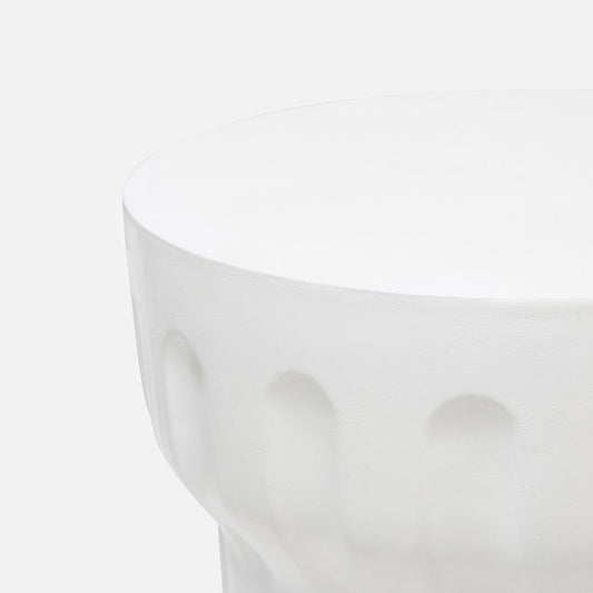 Yardley Side Table Ivory Reinforced Concrete - Indoor and Outdoor