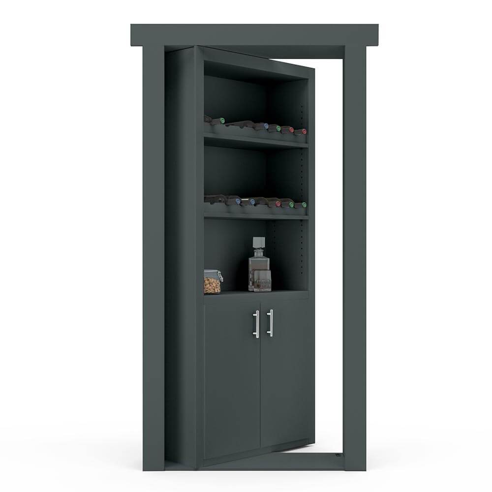 Hidden Flush Mount Paint Grade Wine Rack Door