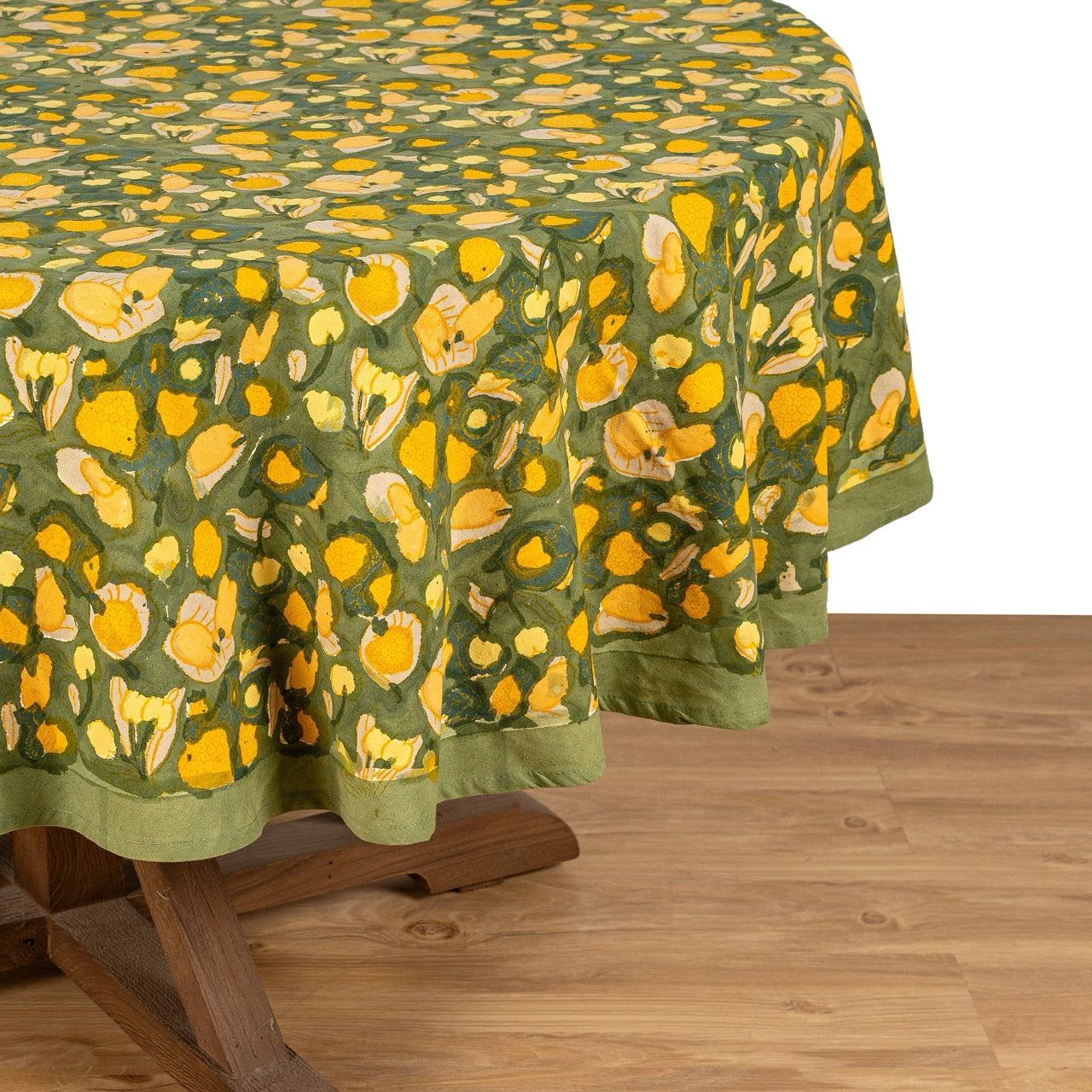 French Tablecloth Fruit Yellow & Green