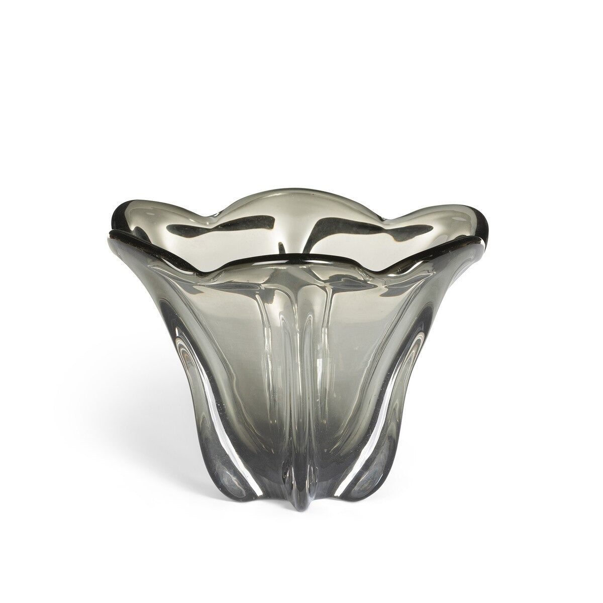 Tulip Glass Bowl, Smoke, Small
