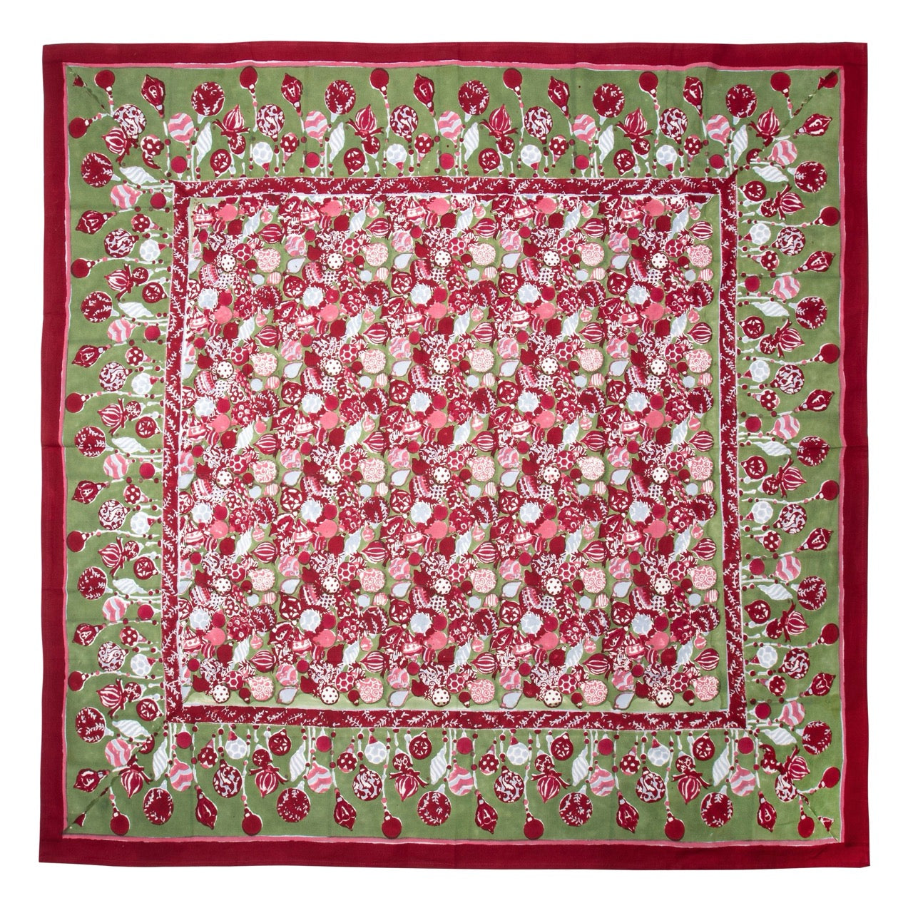 French Tablecloth Ornaments Red & Green-Out of Stock