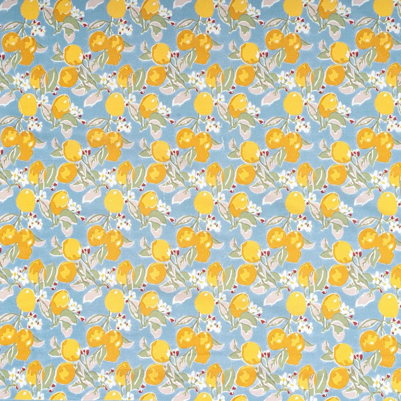 French Tablecloth Citron Bleu & Yellow