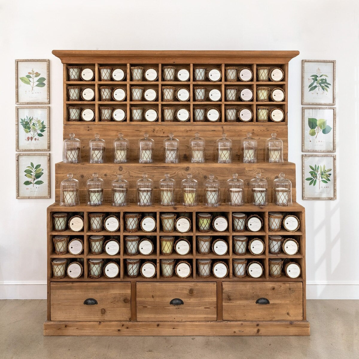 Pine Display Cabinet