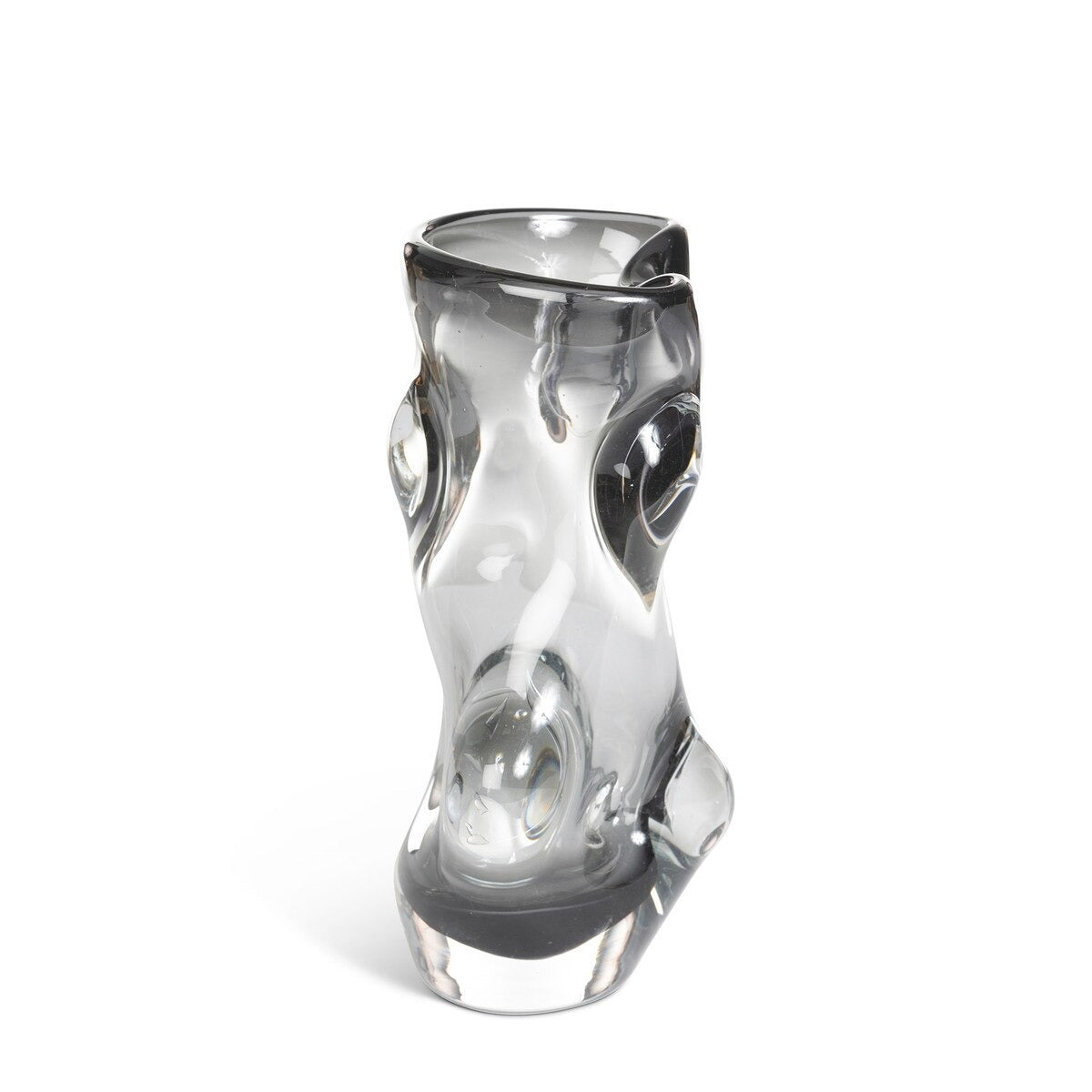 Serenity Glass Vase, Smoke, Medium (2-Pack)