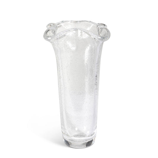 Ruffle Glass Vase, Clear (2-Pack)