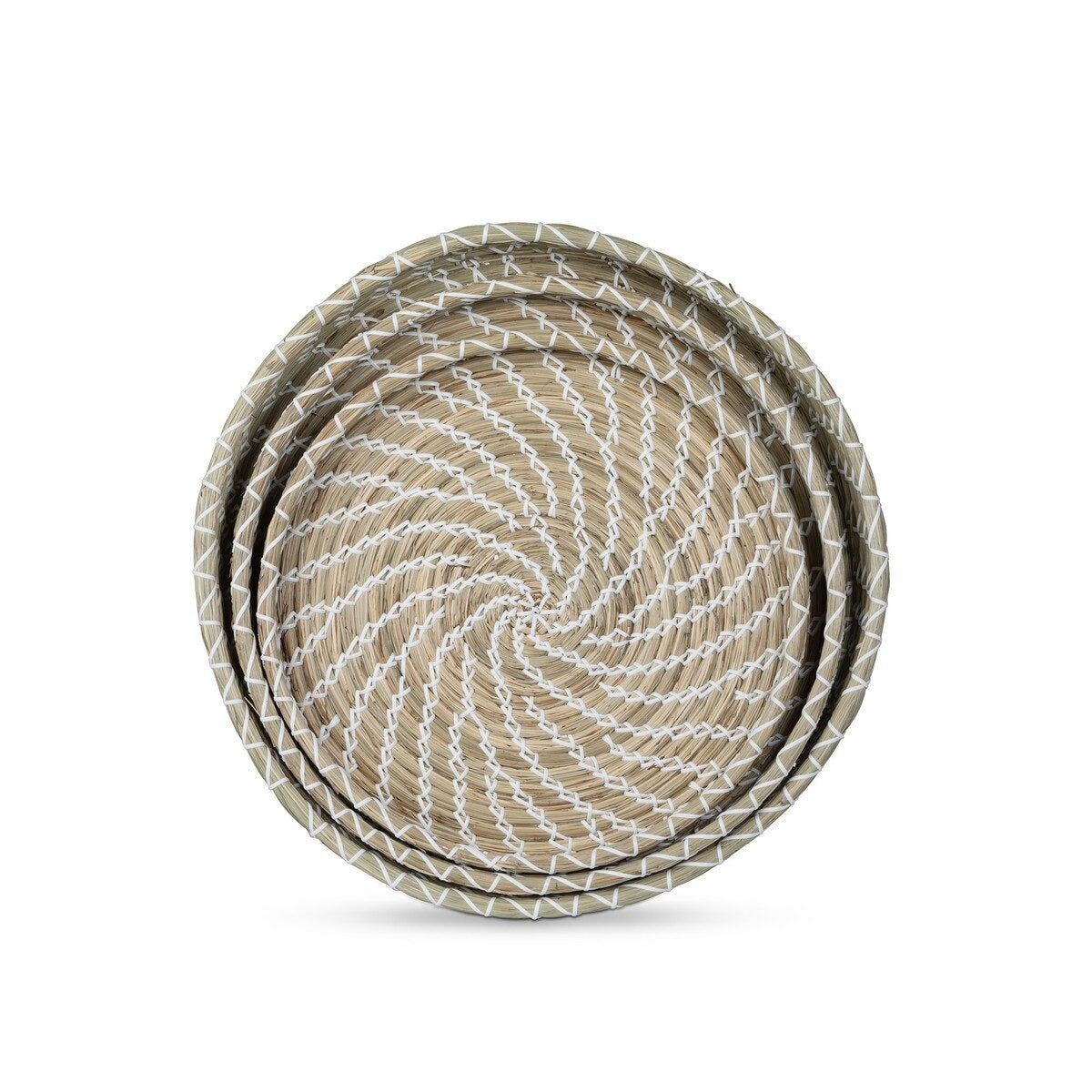 Capraia Coast Round Decorative Trays, Set of 3