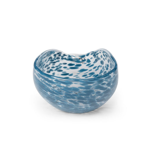 Seaside Glass Fish Bowl, Navy Blue, Large