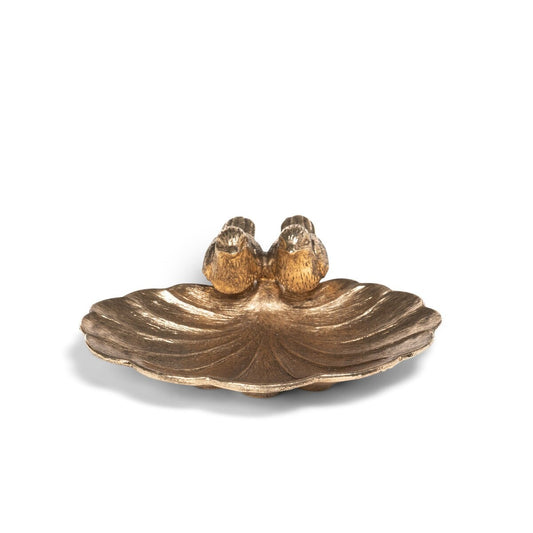 Gilded Perch Pewter Jewelry Dish (4-Pack)