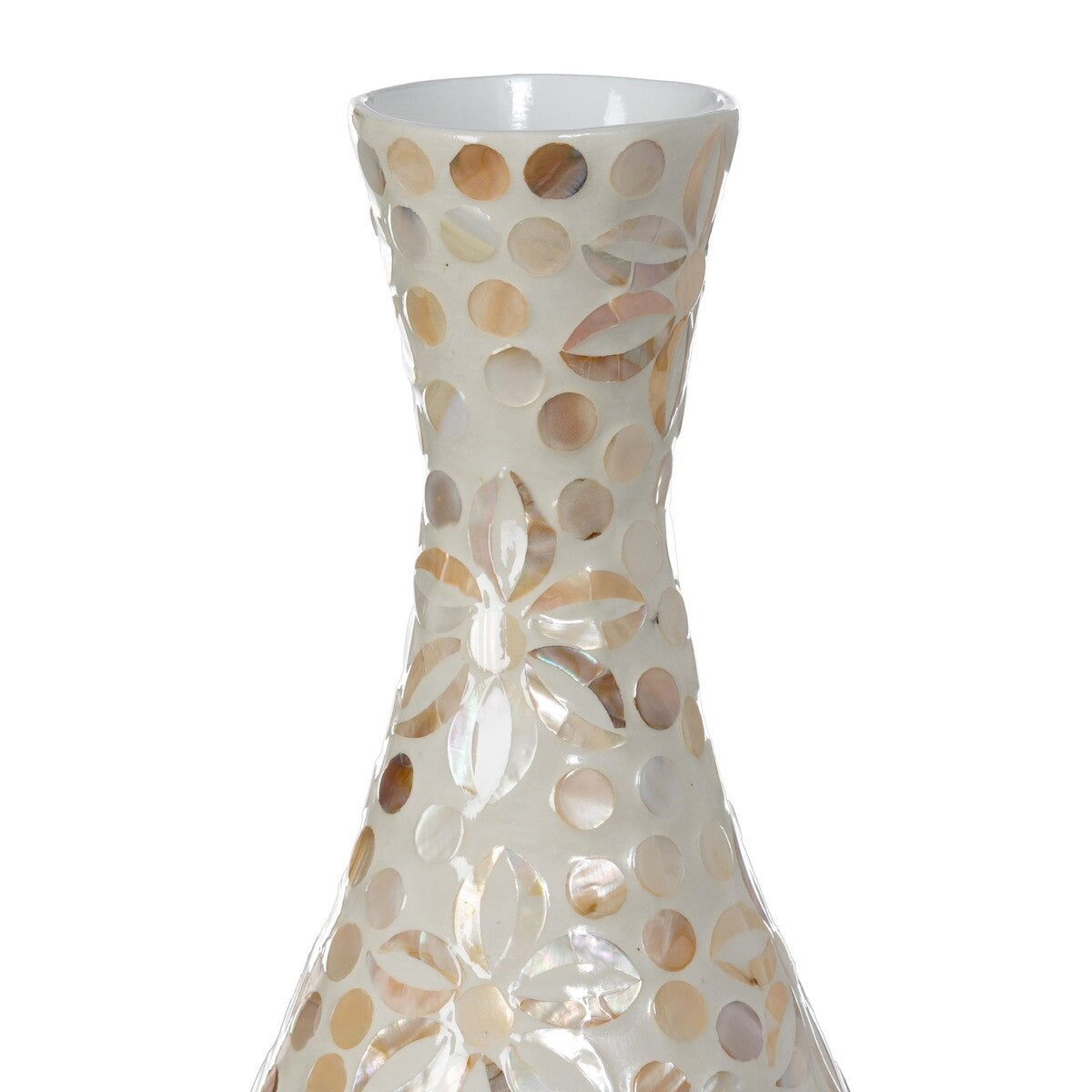 Capraia Coast Tall Floral Vase, Mother of Pearl
