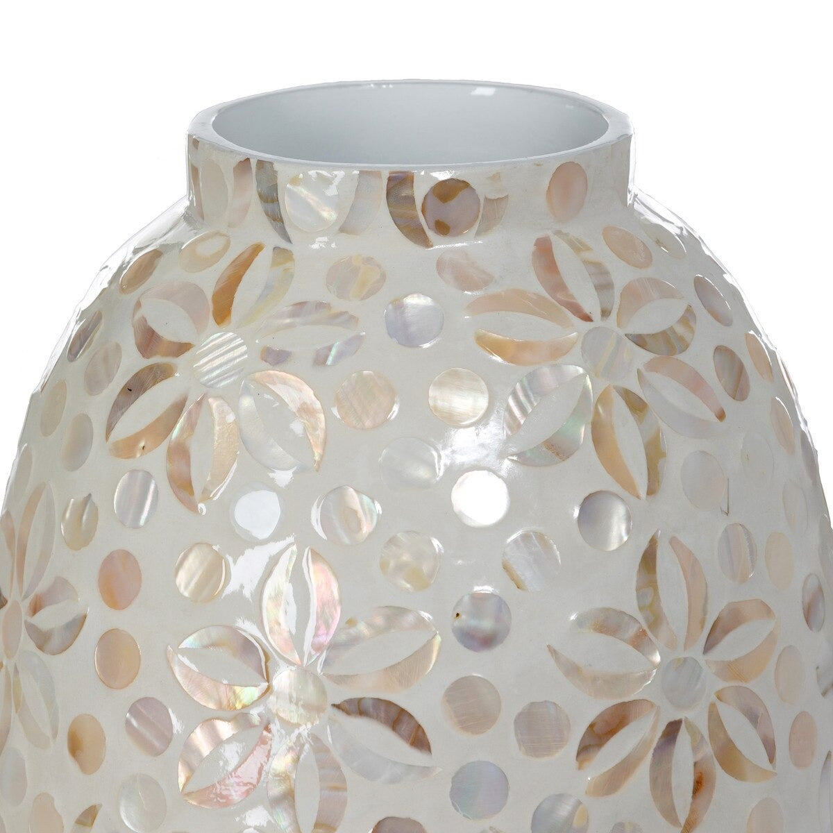Capraia Coast Large Floral Vase, Mother of Pearl