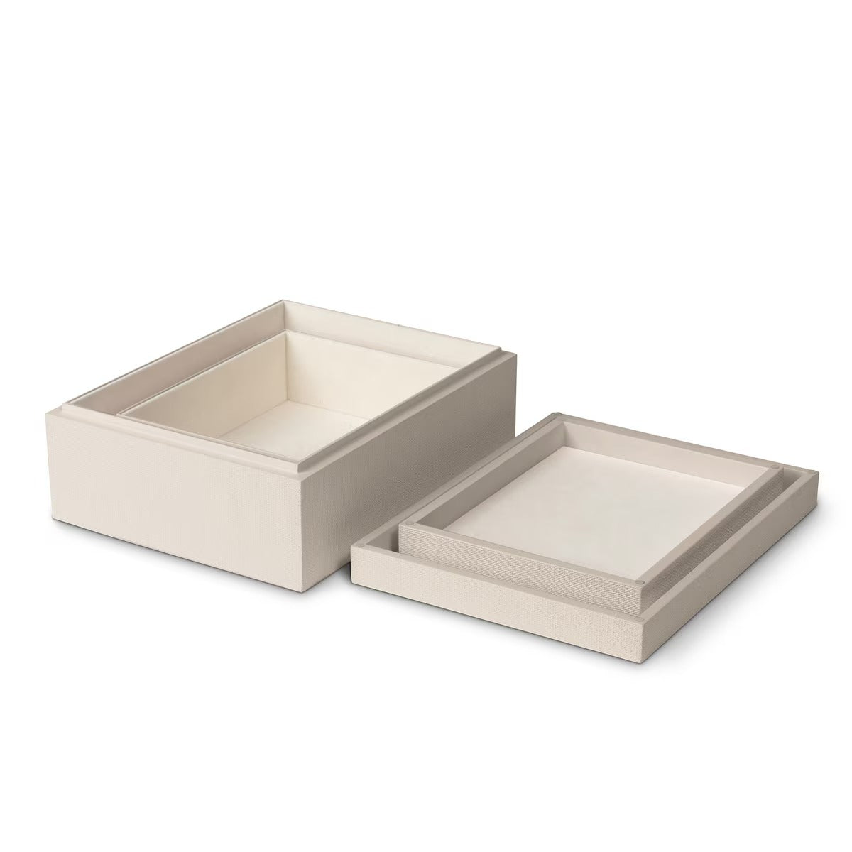 St. Tropez Decorative Boxes, Set of 2, Coastal Sand