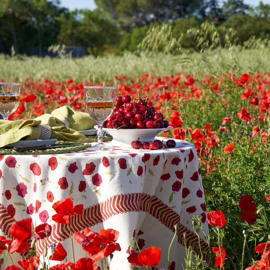French Tablecloth Poppies
