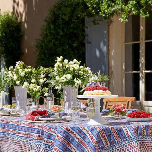 French Tablecloth Avignon Red & Blue-Out of Stock