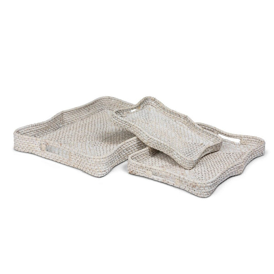 Sanibel Scalloped Tray, Set of 3
