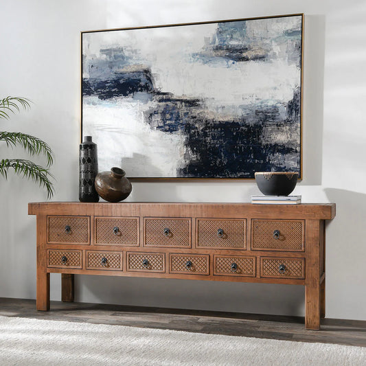 Lahey 11 Drawer Console Table by Classic Home