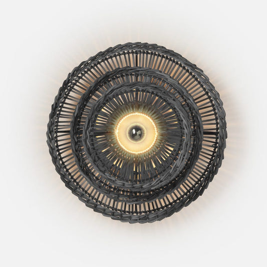Alondra Sconce Dark Charcoal Rattan