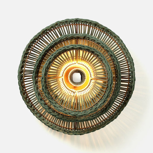 Alondra Sconce Hunter Green Rattan