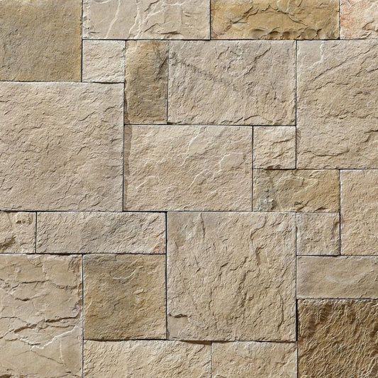 Ashlar Pattern Petra Sand Manufactured Stone Handmade Veneer - Livfloors Collection