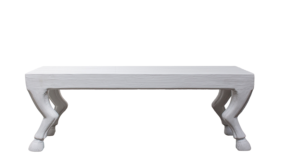 Faline Bench Frost White by Oly Studio