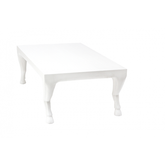 Faline Cocktail Table in Frost White by Oly Studio
