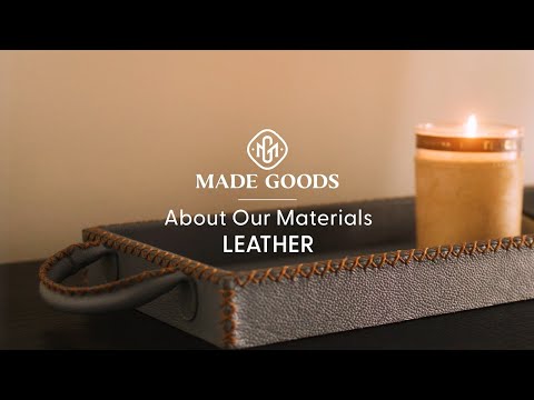 Adam Teal Gloss Vellum Leather / Brass Metal 18"L x 10"W x 24"H