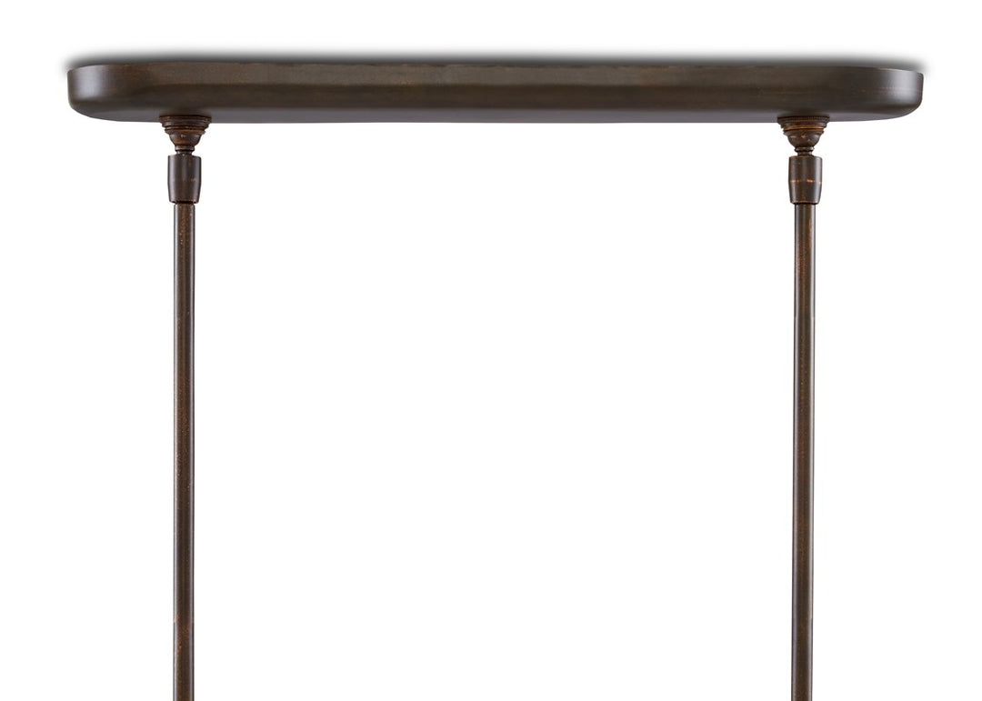 Lyon Large Bronze Linear Chandelier by Currey and Company