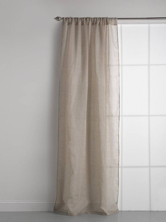 Couture Dreams Solid Linen Gauze Natural Window Curtain - Maison de Kristine