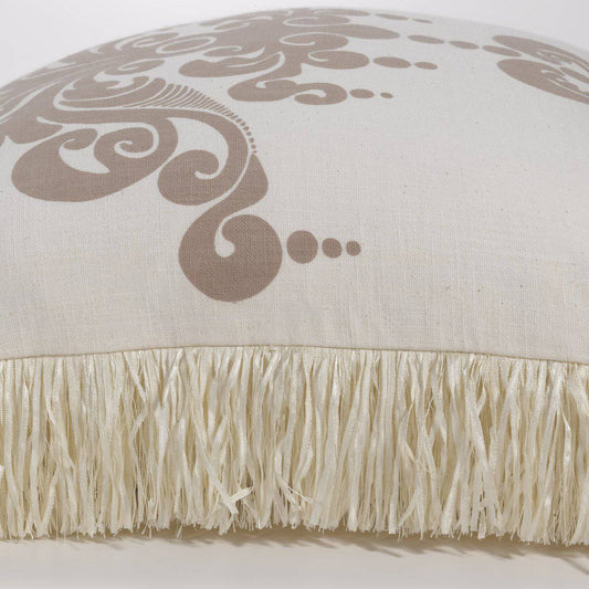 Couture Dreams Enchantique Sable Decorative Euro Pillow with Fringe - Maison de Kristine