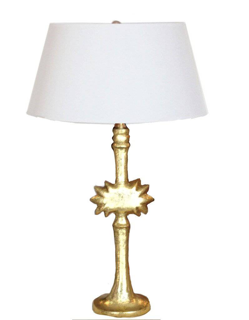 Gold Hand Crafted Salutation Candlestick Table Lamp & Shade - Maison de Kristine