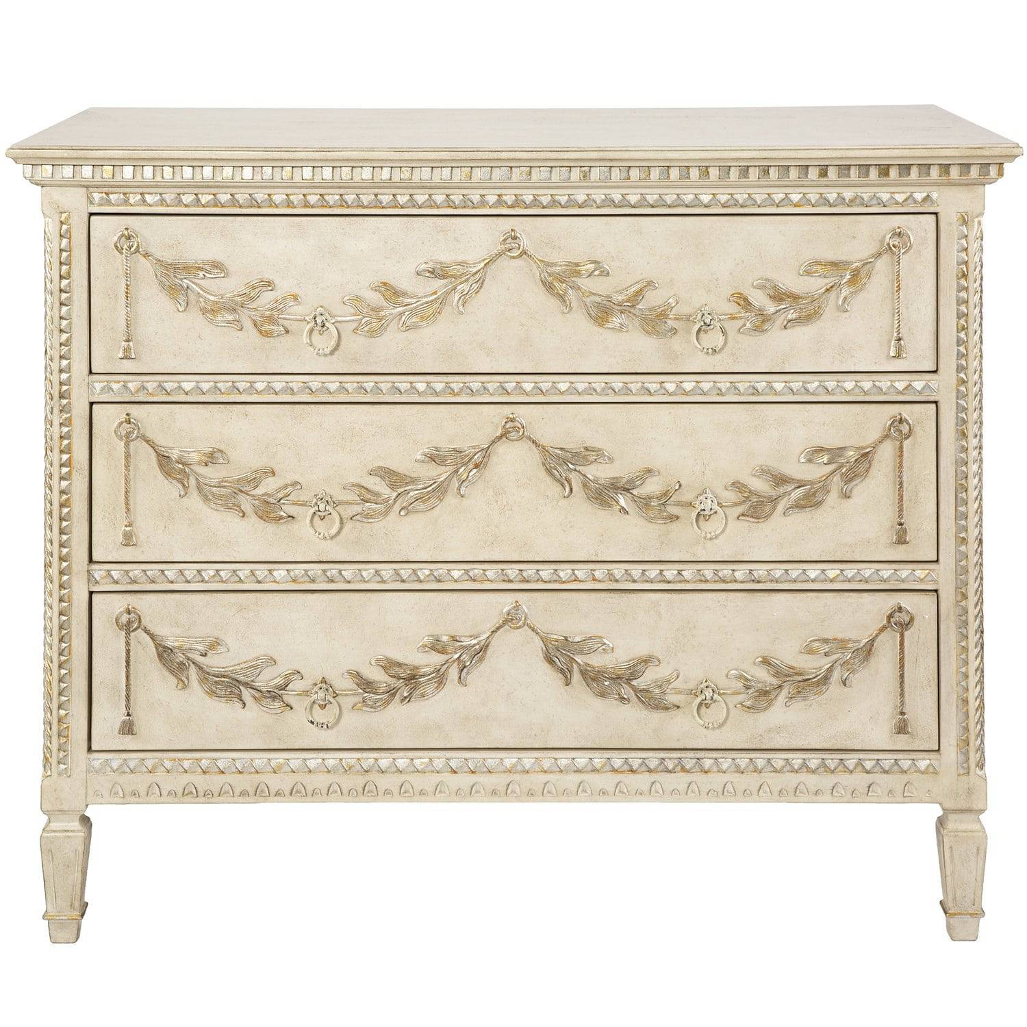 Claire Large Chest Ornate Carvings with Deep Drawers Maison de Kristine Claire Large Chest Ornate Carvings with Deep Drawers Maison de Kristine