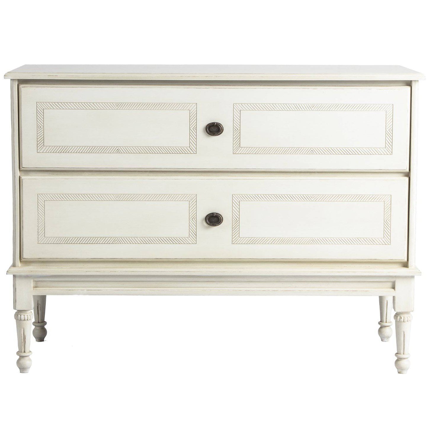 French Cream 2 Drawer Chest - Maison de Kristine