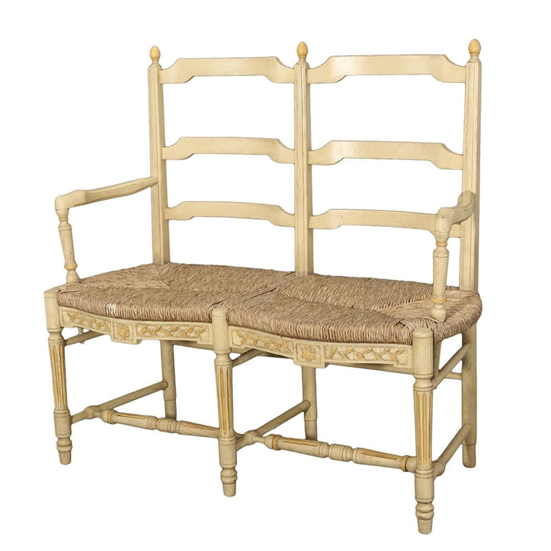 French Country Yellow Elise Settee - Maison de Kristine