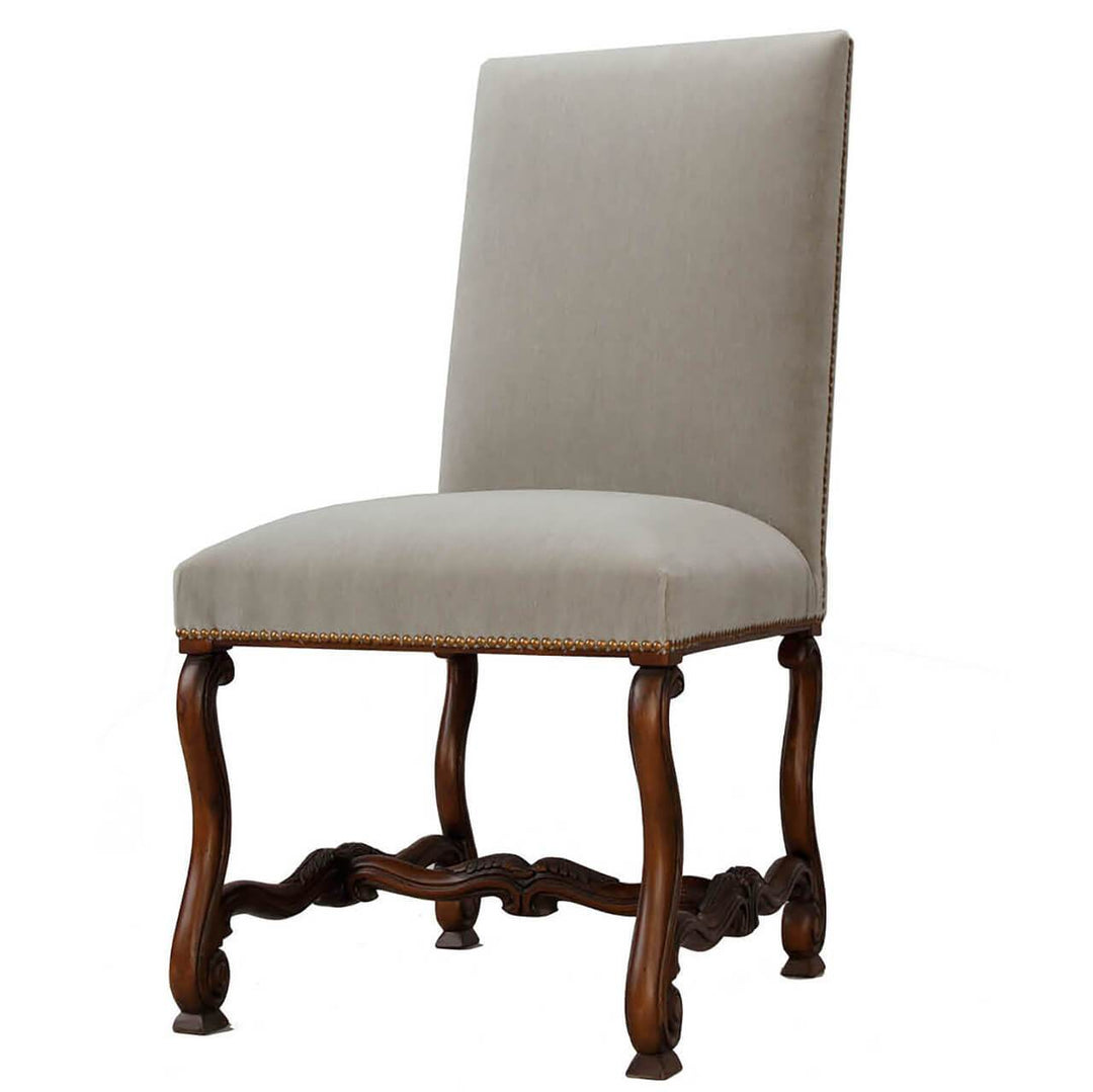Conti Grey Mohair Side Chairs (Pair of 2) - Maison de Kristine