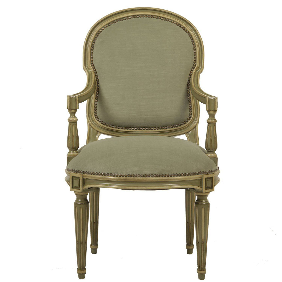 Camille Arm Chair - in Green - Fabric samples available