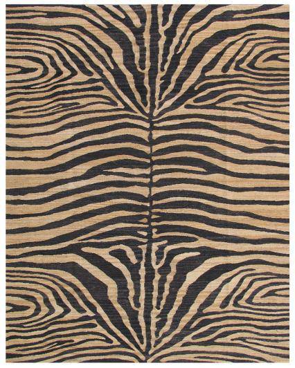 Zebra Rug Handspun Aubusson, Various Sizes - Maison de Kristine