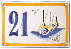 Quimper House Address Tiles Number Decor Escale 6x4 Personalized - Maison de Kristine