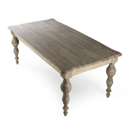 Felicia Rustic Dining Table in Limed Grey Oak - Maison de Kristine