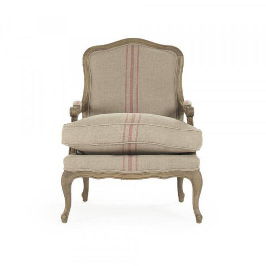 Bastille Red Stripe Love Arm Chair - Maison de Kristine