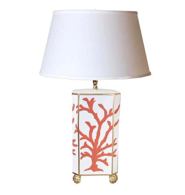 Coral Coral Table Lamp & Shade by Dana Gibson