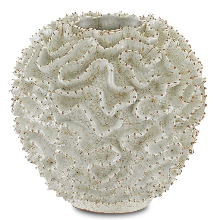 Swirl Large White Vase by Currey and Company