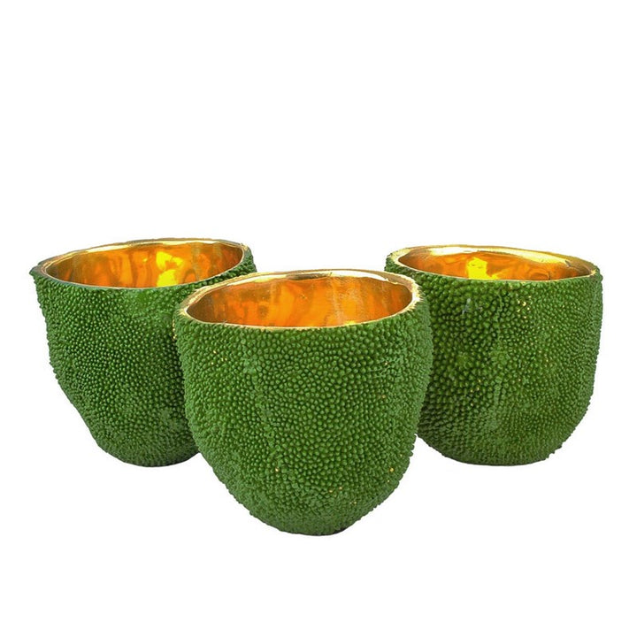 Jackfruit Green Vase Set of 3 by Currey and Company