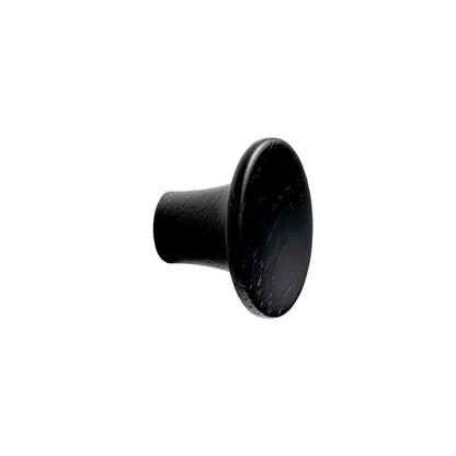 Lacquered Black Wood "Tuba" Cabinet Knob and Drawer Pulls