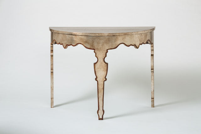 Italian Console in Silver Leaf by Tara Shaw viewed a little further away