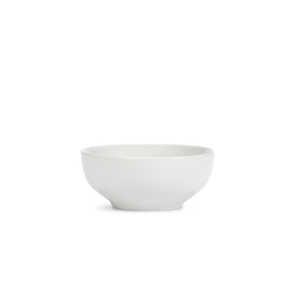 White ceramic bowl on a white background